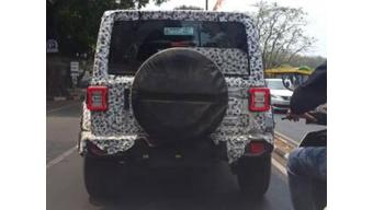 2018 Jeep Wrangler spied testing in India