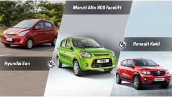 Maruti Suzuki Alto 800 facelift vs Renault Kwid vs Hyundai Eon: Spec Comparison