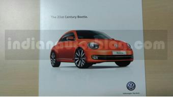 India bound Volkswagen Beetle brochure surface