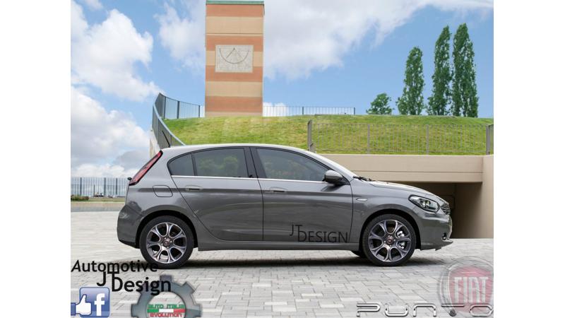2017 Fiat Punto rendered images surface