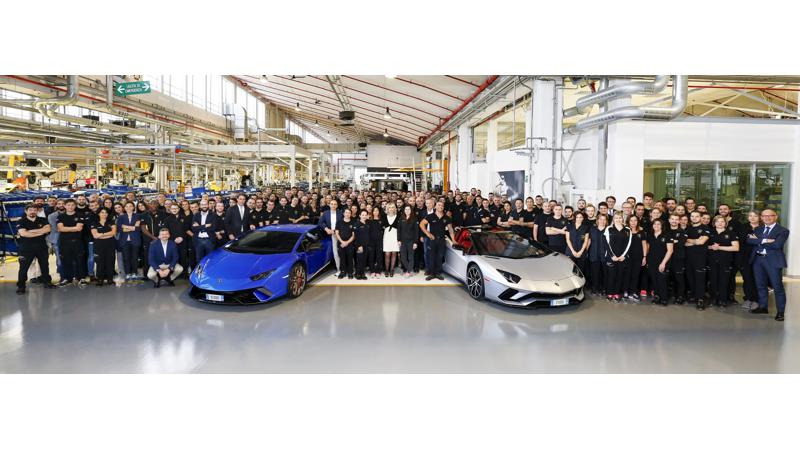 Lamborghini celebrates sales milestones of the Huracan and Aventador
