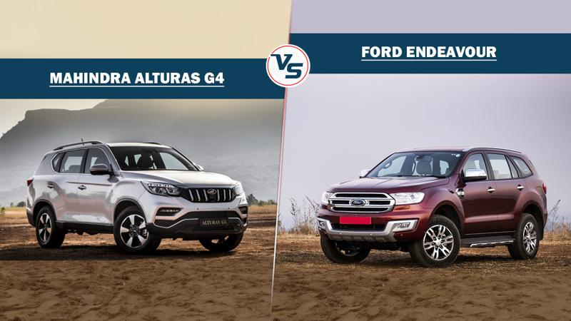 Spec comparison Mahindra Alturas G4 Vs Ford Endeavour