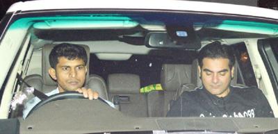 Arbaaz khan in his car