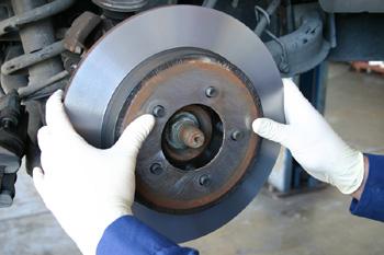 Car brake inspection