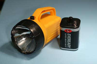 Flashlight and batteries 