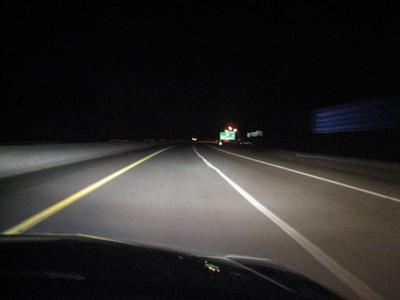 How to lessen night blindness while driving