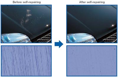 Self healing paint for cars