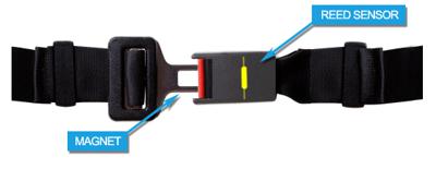 Sensor powered seatbelt 