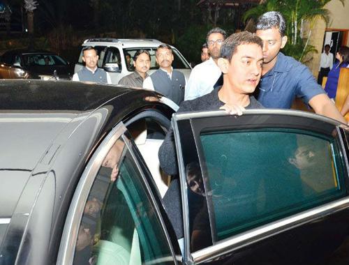Aamir khan with his mercedes benz s600